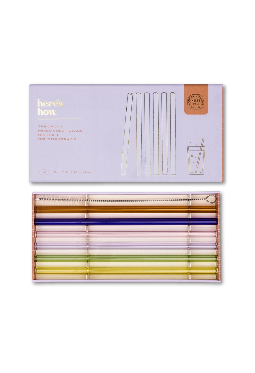 The Danny Glass Highball Straws - Set of 6